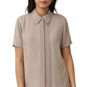 Vintage Women's Short Sleeve Button Front Blouse